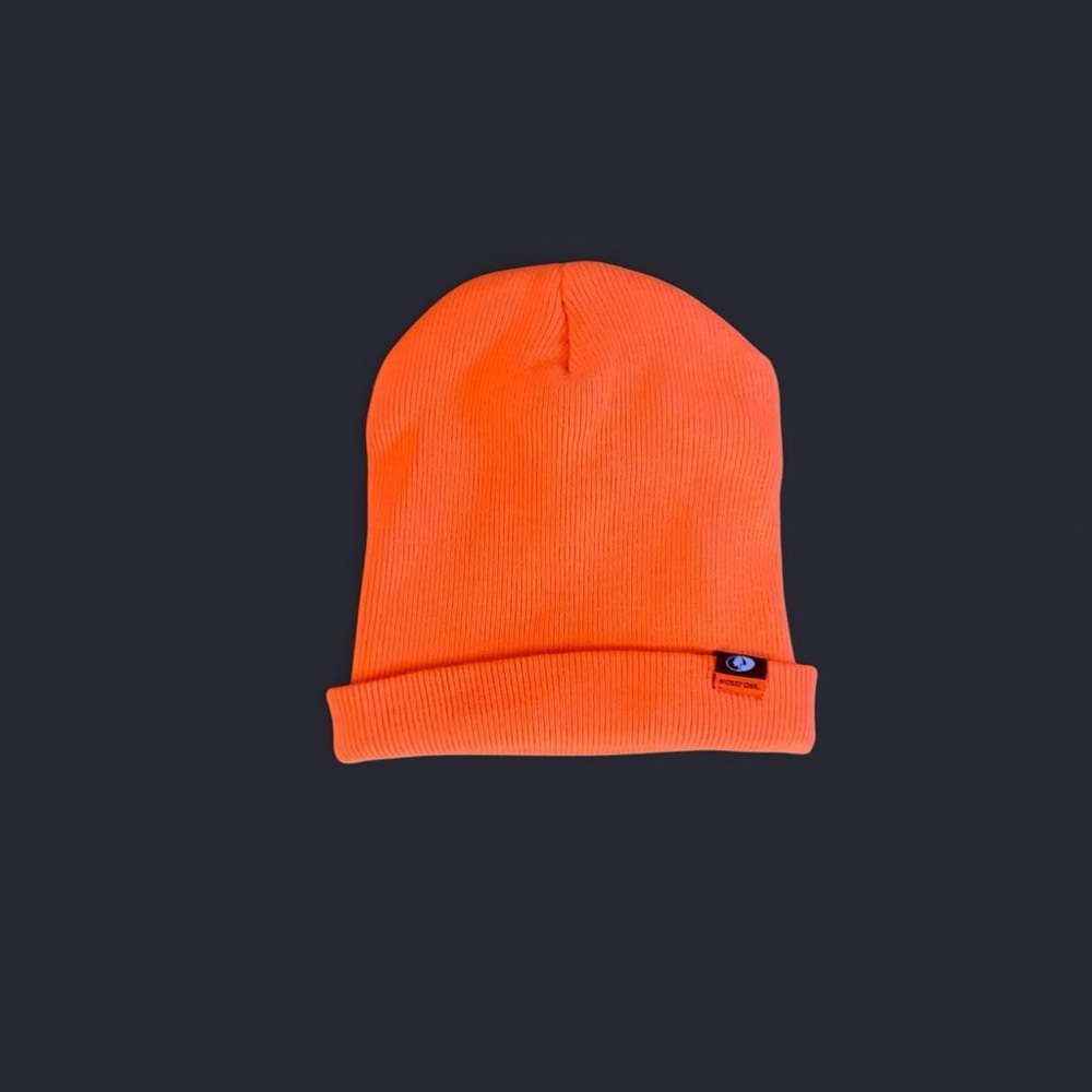 Mossy Oak Orange Ribbed Fold-Over Beanie